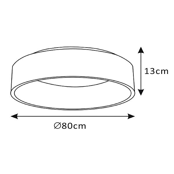 LED Deckenleuchte Talowe in Weiß 80W 4800lm 800mm günstig online kaufen