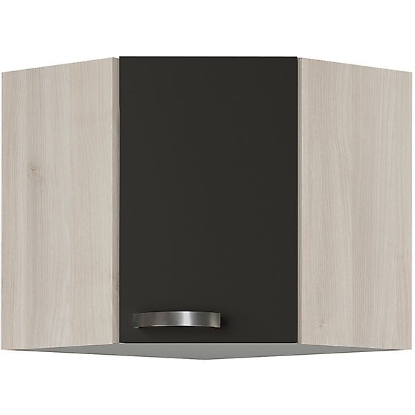 Optifit Küchen-Eckoberschrank Dakar220 60/60cm x 57,6cm x 34,6cm Anthrazit- günstig online kaufen