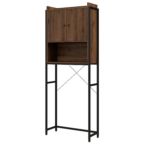 Kleankin Badezimmerschrank Überregal Badregal 2 Türen und Nische - 68 x 25, günstig online kaufen