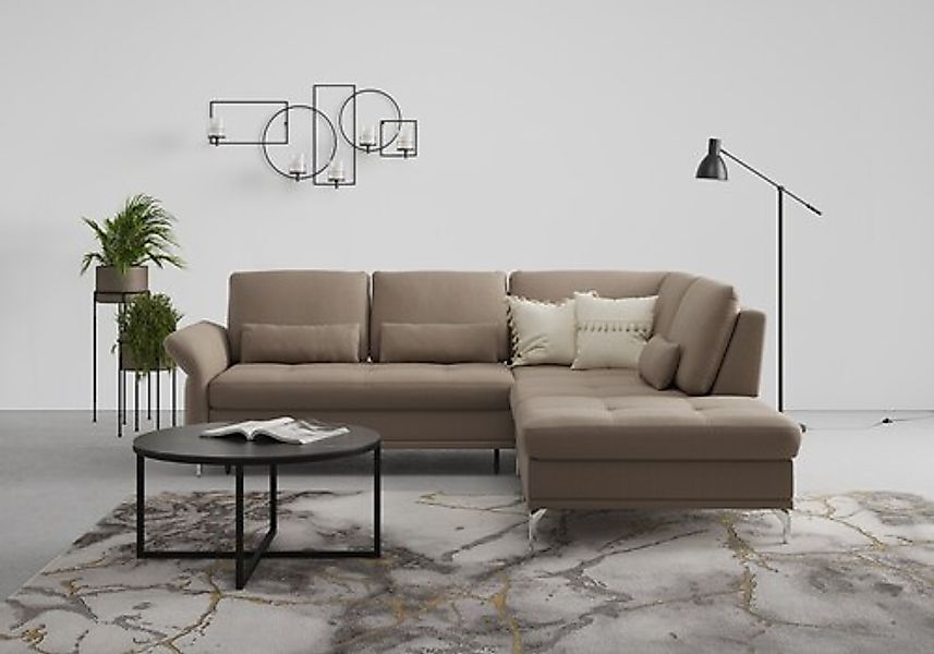 Home affaire Ecksofa »Palm Beach L-Form« Federkern, mit Sitztiefenverstellu günstig online kaufen