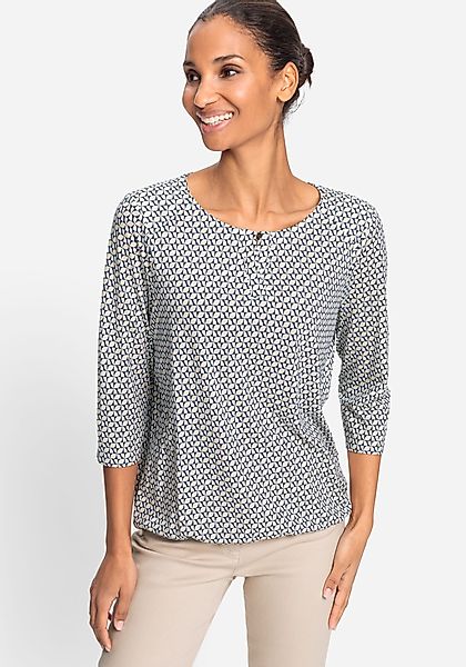 Olsen Rundhalsshirt (1-tlg) mit grafischer Allover-Print günstig online kaufen