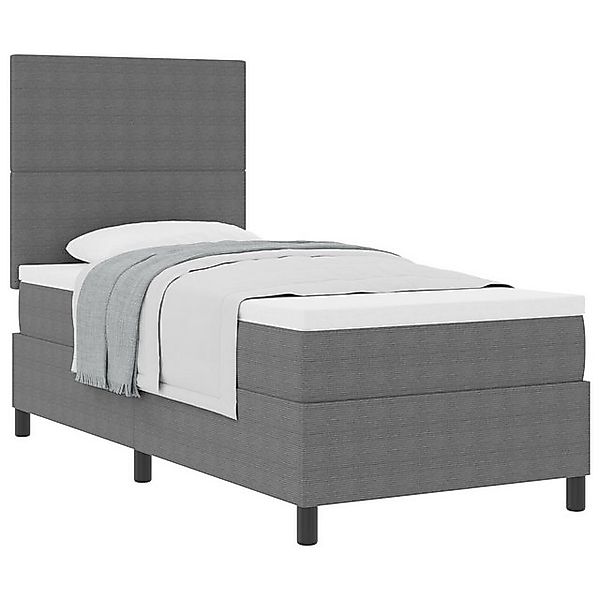 vidaXL Bett Boxspringbett mit Matratze in Hellgrau für Einzelbett, Cord-Sto günstig online kaufen