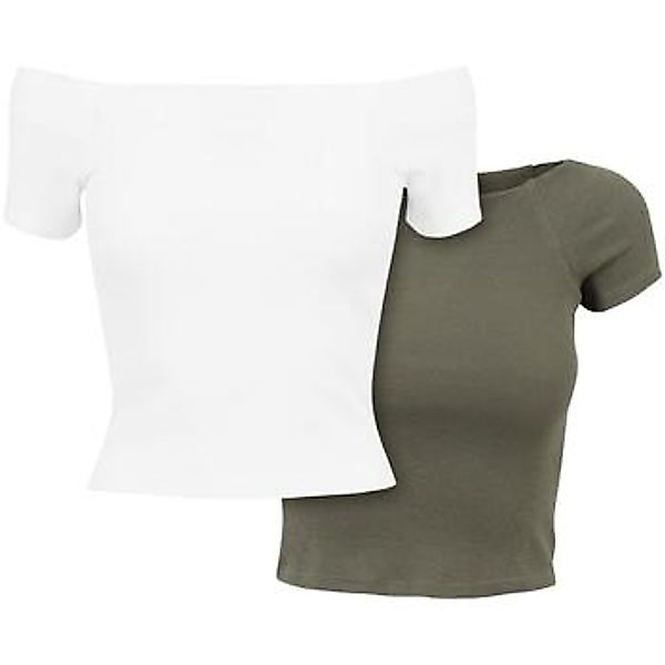 Urban Classics  T-Shirts & Poloshirts t-shirts côtelés à épaule dénudées fe günstig online kaufen