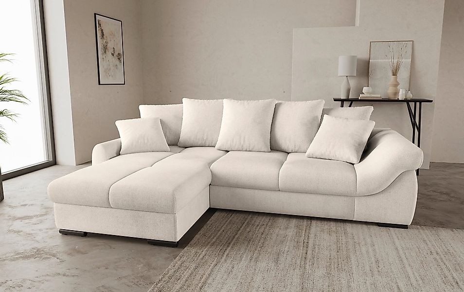 Mr. Couch Ecksofa »Livorno L-Form«, inkl. Hochschläfer-Bettauszug, XL-Bettk günstig online kaufen