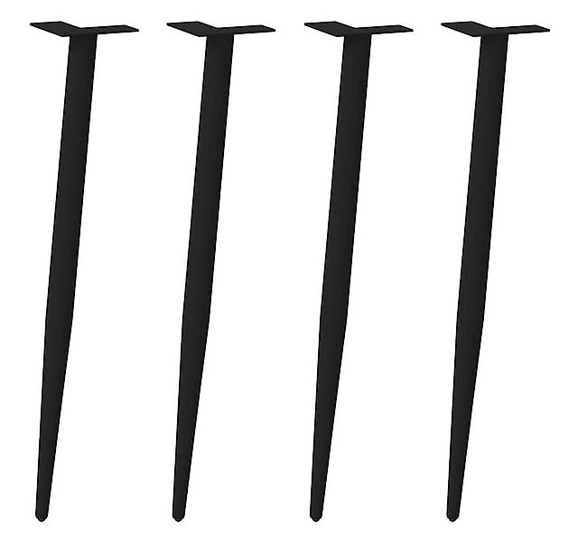 vidaXL Tischbein Konsolentischbeine Konische Form 4 Stk. Schwarz 72-73 cm S günstig online kaufen