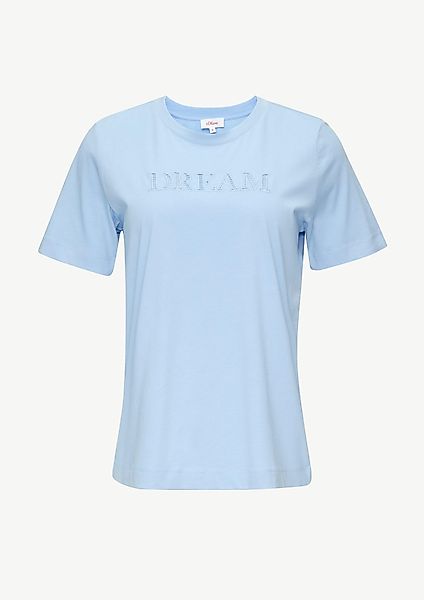 s.Oliver Kurzarmshirt Relaxed Fit-Shirt mit Schriftprint günstig online kaufen