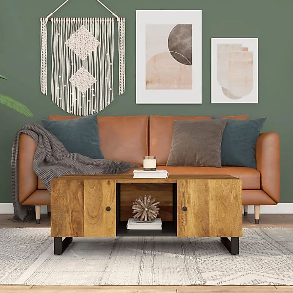 Vidaxl Couchtisch 100x54x40 Cm Massivholz Mango & Holzwerkstoff günstig online kaufen