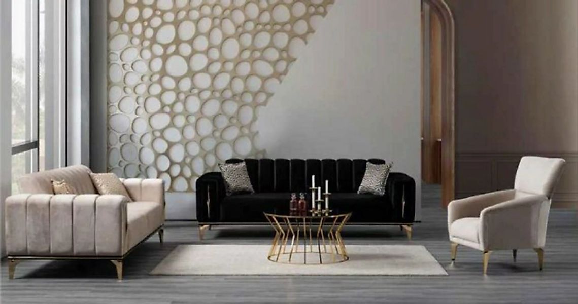 JVmoebel 3-Sitzer Luxus-Sofa Gepolstert 3-Sitzer Moderner Stil für Wohnzimm günstig online kaufen