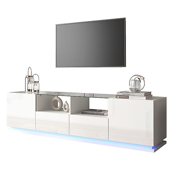 Merax Lowboard Hochglanz TV-Schrank mit LED, günstig online kaufen