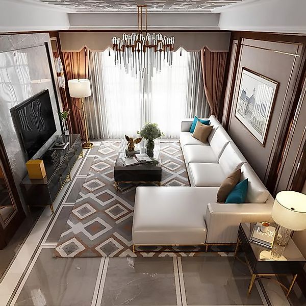 JVmoebel Ecksofa Luxus Design Eck Sofa Couch Polster Sitz Leder Garnitur Wo günstig online kaufen