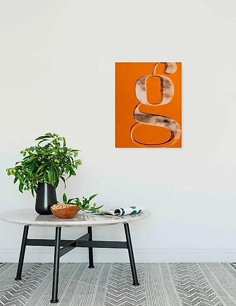Komar Leinwandbild "Typo G wie Gustav - Größe 30 x 40 cm", Natur, (1 St.), günstig online kaufen