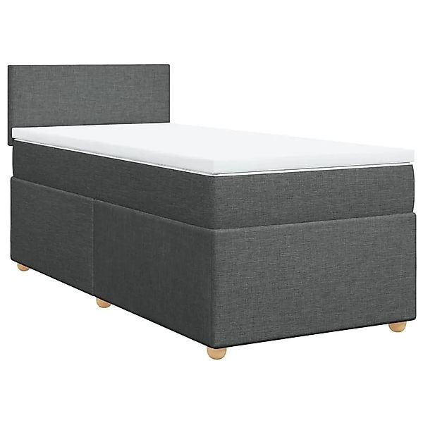 vidaXL Boxspringbett mit Matratze Dunkelgrau 100x200 cm Stoff 3288885 günstig online kaufen