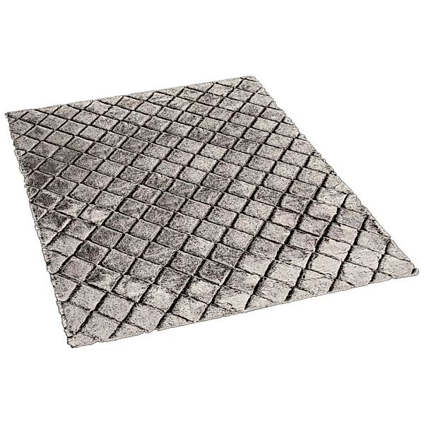 Teppich Vichy Silbergrau B/L: ca. 120x160 cm günstig online kaufen