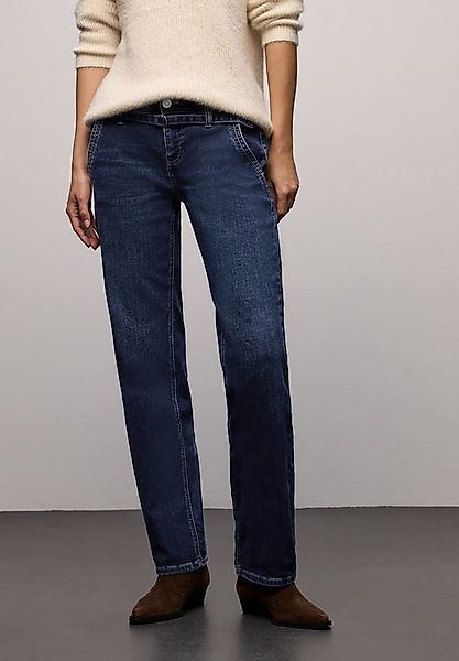 STREET ONE Straight-Jeans mit geradem Bein und Denim-Gürtel günstig online kaufen
