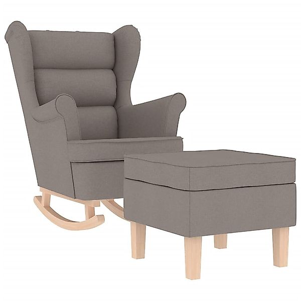 vidaXL Sessel Schaukelstuhl mit Fußhocker Taupe günstig online kaufen