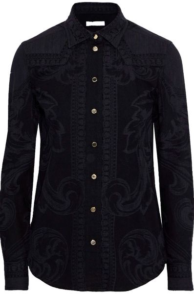 VERSACE COLLECTION Langarmhemd Herren Hemd Denim günstig online kaufen