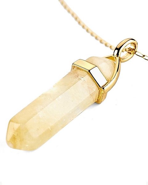 LAVISA Kette mit Anhänger Edelstein Halskette Obelisk gold Naturstein Krist günstig online kaufen