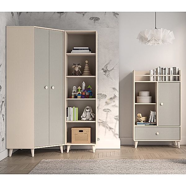 Lomadox Jugendzimmer-Set MODICA-131, (Sparset, 3-tlg., Eckkleiderschrank günstig online kaufen
