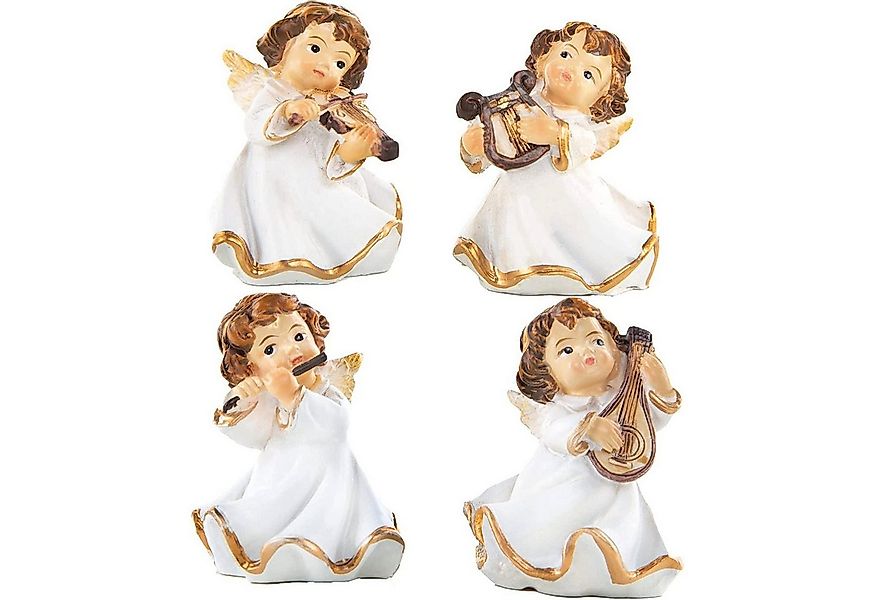 Logbuch-Verlag Dekofigur 4 Engel Figuren mit Instrumenten Schutzengel Weihn günstig online kaufen