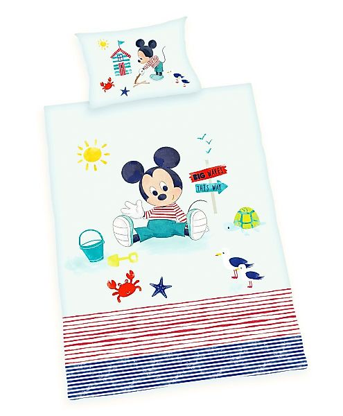 Herding Babybettwäsche 100x135cm Disney Mickey Mouse, günstig online kaufen