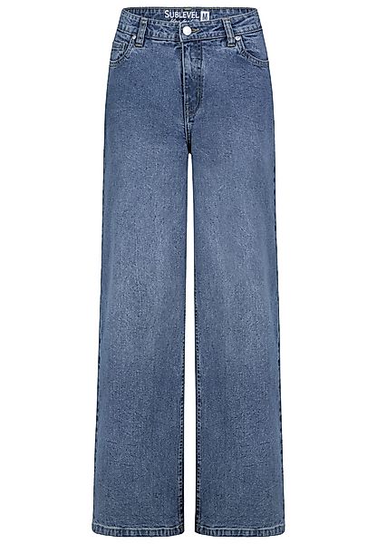 SUBLEVEL Boyfriend-Jeans Denim mit weitem Bein günstig online kaufen