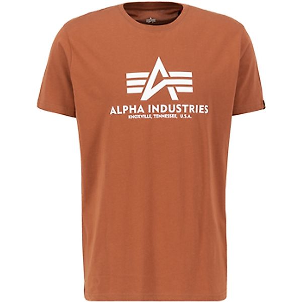Alpha Industries  T-Shirts & Poloshirts Basic T-Shirt - hazel brown günstig online kaufen