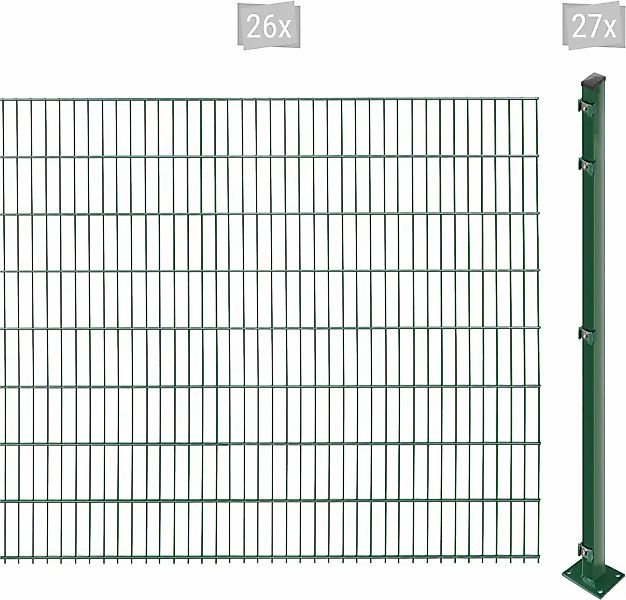 Arvotec Doppelstabmattenzaun "EASY 163 zum Aufschrauben", Zaunhöhe 163 cm, günstig online kaufen