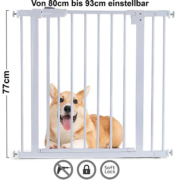 RAMROXX Treppenschutzgitter Absperrgitter Treppenschutz Metall weiß günstig online kaufen