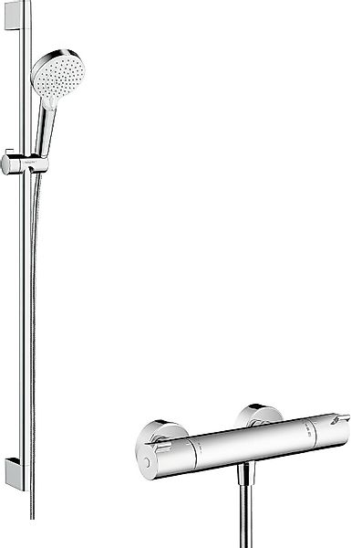 hansgrohe Duscharmatur Hansgrohe Brause-Thermostat Ecostat Handbrause günstig online kaufen