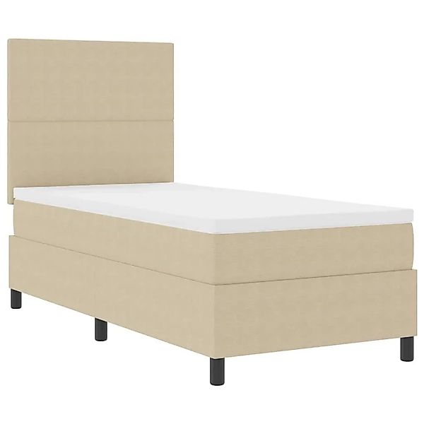vidaXL Boxspringbett Hellgrau und Weiß 80 x 200 cm Cordstoff 3337534 günstig online kaufen
