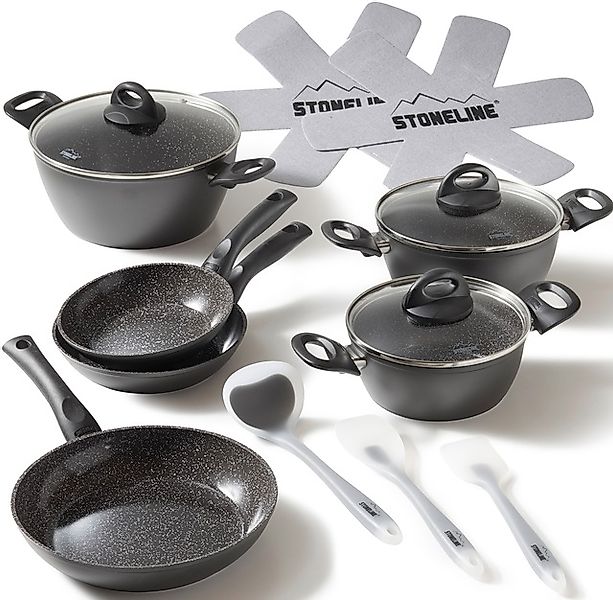 STONELINE Topf-Set Aluminium Set, Bratentopf 22 cm, je 1 Kochtopf 18/20 cm, günstig online kaufen