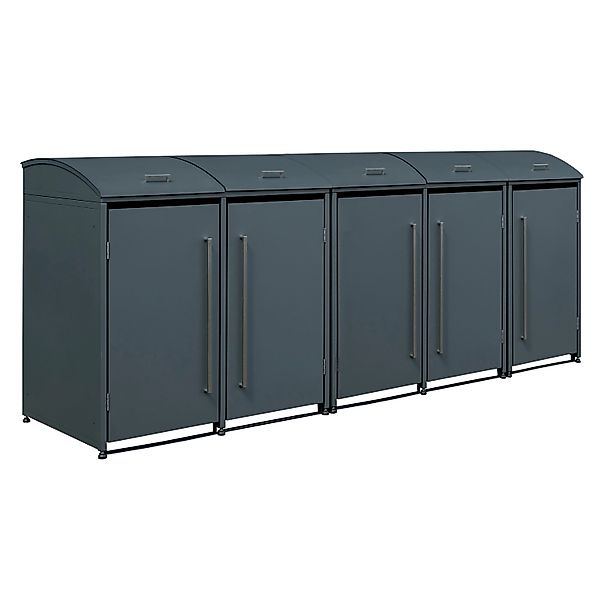 Westmann Mülltonnenbox Moderna 5 x 240, Anthrazit 83 cm x 350 cm x 135 cm günstig online kaufen