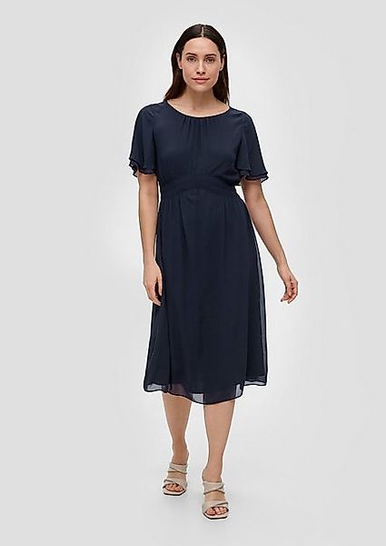 s.Oliver BLACK LABEL Minikleid Chiffonkleid mit Raffung Gummizug günstig online kaufen