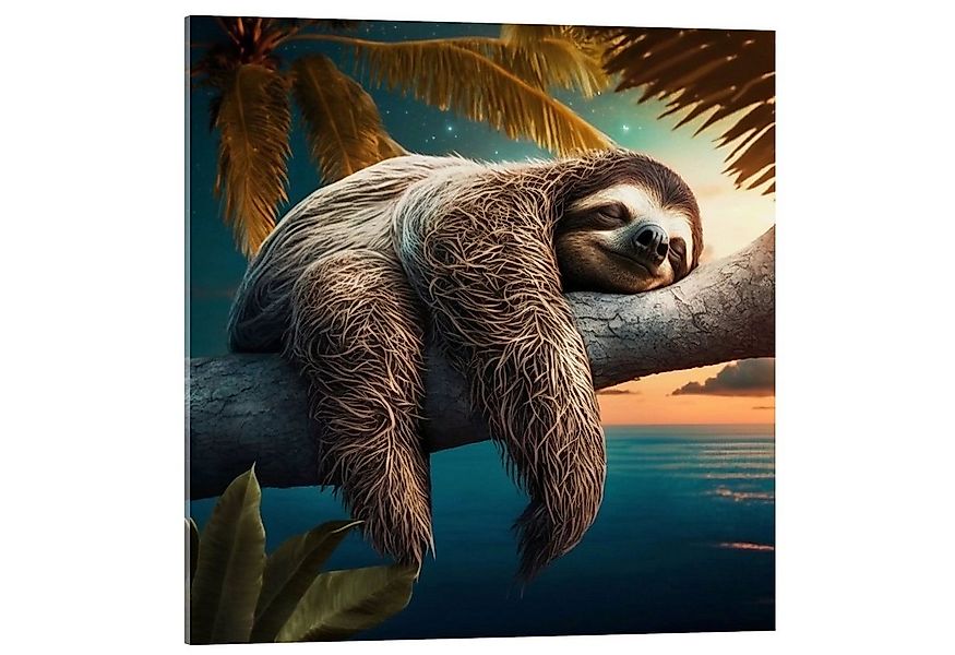 Posterlounge Wandbild Faultier auf einer Palme, Michael artefacti, erhältli günstig online kaufen