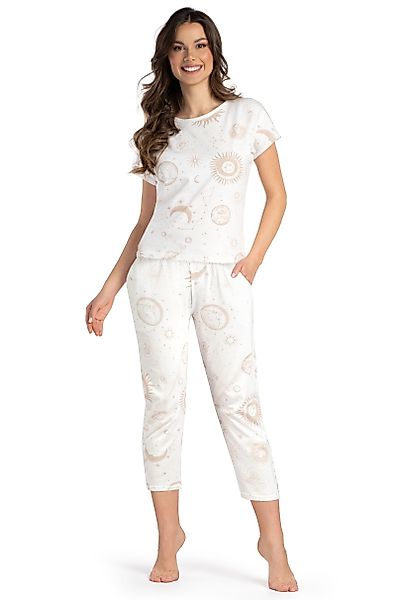 Mademoiselle Sommeil Capri-Pyjama Schlafanzug mit Mond günstig online kaufen