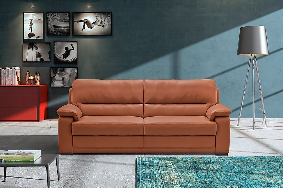 Egoitaliano 2,5-Sitzer "Doris, modernes Designersofa, Ledersofa mit erstkla günstig online kaufen