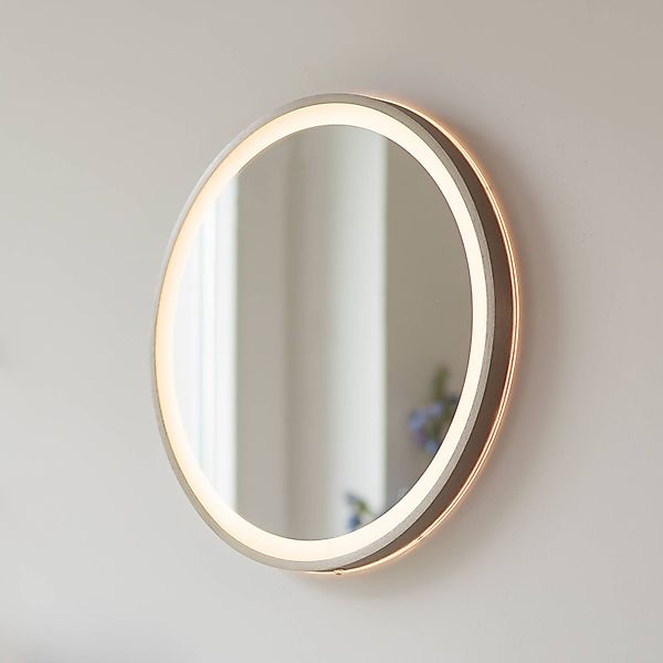LED-Wandspiegel VIDRO, bronze, Ø 46 cm, Powerbank, Schalter günstig online kaufen