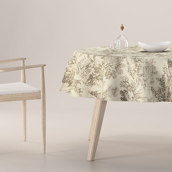 Runde Tischdecke, ecru-beige, Avinon (144-53) günstig online kaufen