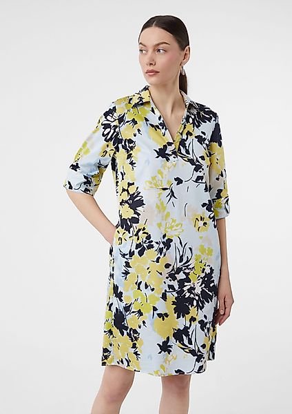 Comma Minikleid Kurzes Popeline-Kleid mit Hemdkragen günstig online kaufen