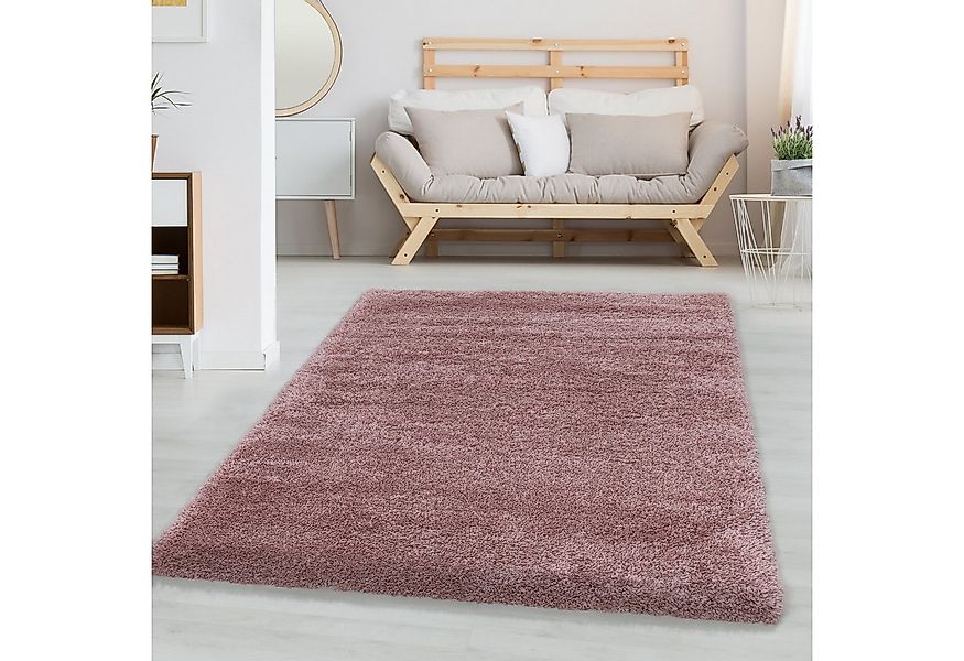 Carpettex Hochflor-Teppich Unicolor - Einfarbig, Läufer, Höhe: 30 mm, Teppi günstig online kaufen