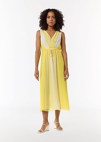 Comma Maxikleid Chiffon-Kleid mit elastischer Taille günstig online kaufen