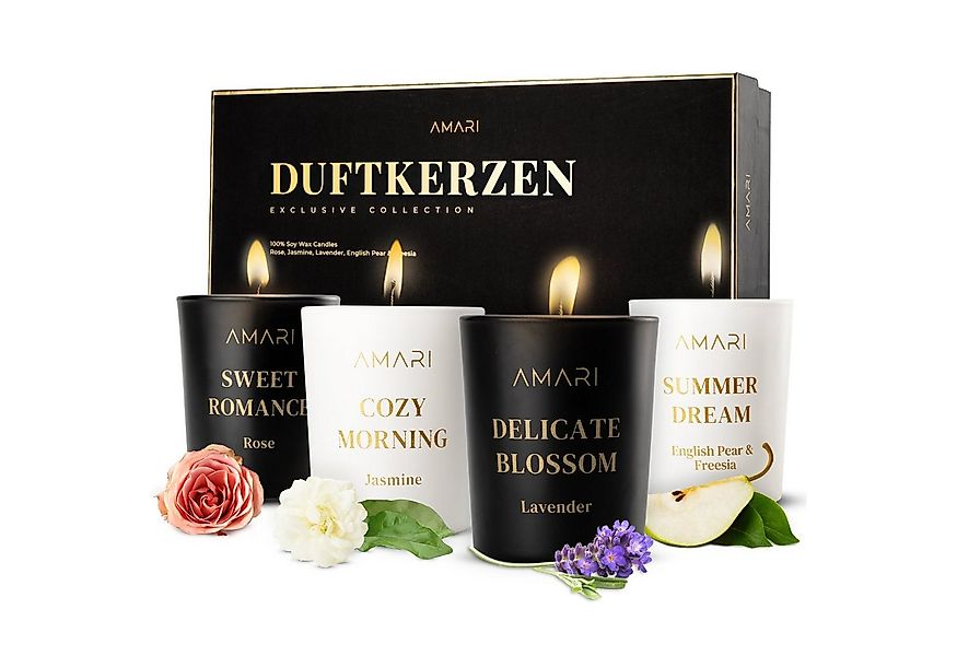 Amari Duftkerze Geschenkset Kerzen im Glas Geschenkbox (Set, 4-tlg), Gesche günstig online kaufen