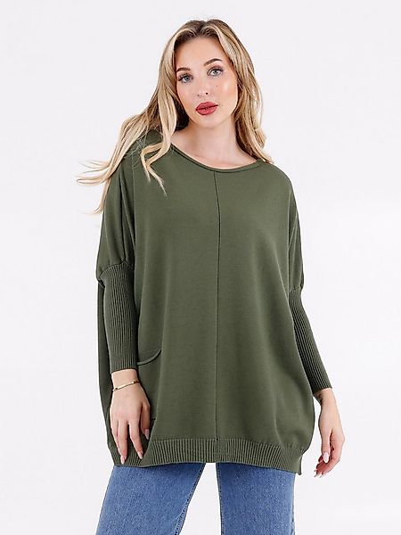 YC Fashion & Style Longpullover Oversized Strickpullover mit Taschen – One günstig online kaufen