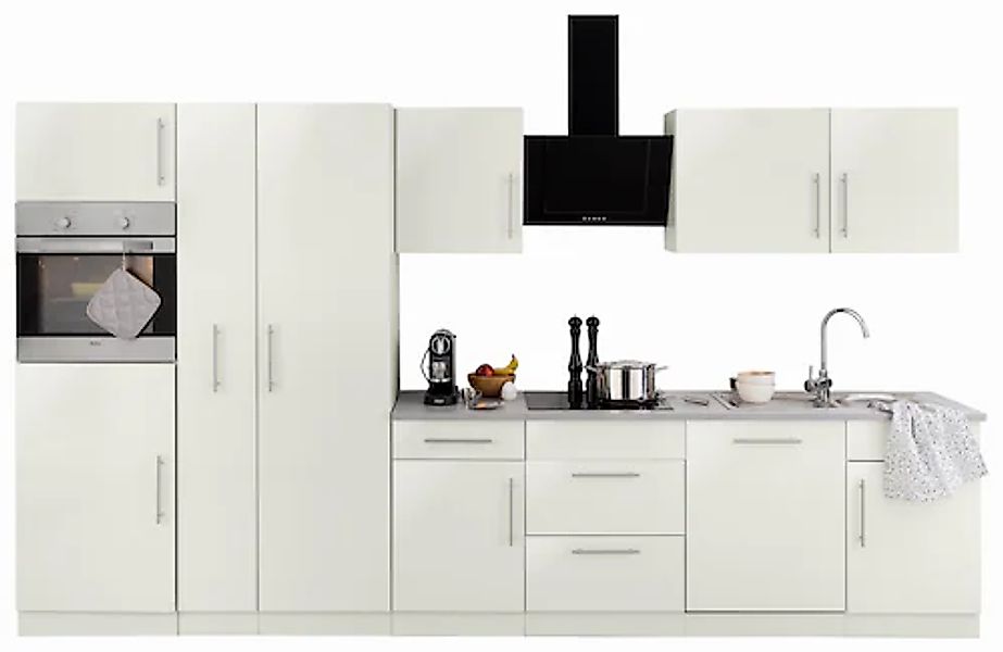 wiho Küchen Küchenzeile »Cali« mit E-Geräten, Breite 360 cm mit Metallgriff günstig online kaufen