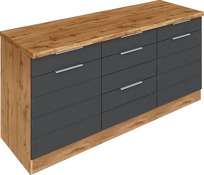 KOCHSTATION Unterschrank "KS-Luhe", 180 cm breit, für viel Stauraum, MDF-Fr günstig online kaufen
