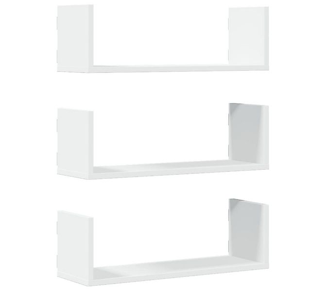 vidaXL Regal Wandregale 3 Stk. Weiß 58x18x18 cm Holzwerkstoff, 1-tlg. günstig online kaufen