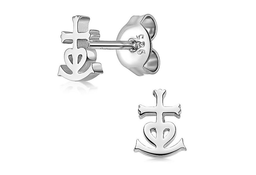 Materia Paar Ohrstecker Silber Glaube Liebe Hoffnung klein 7mm SO-38, 925 S günstig online kaufen