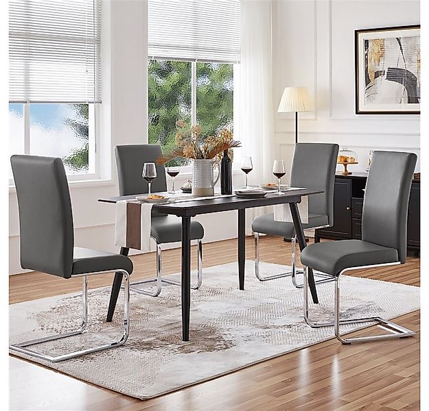 Yaheetech Esszimmerstuhl 2/4/6-er Küchenstuhl (4 St), Schwinger Polsterstuh günstig online kaufen