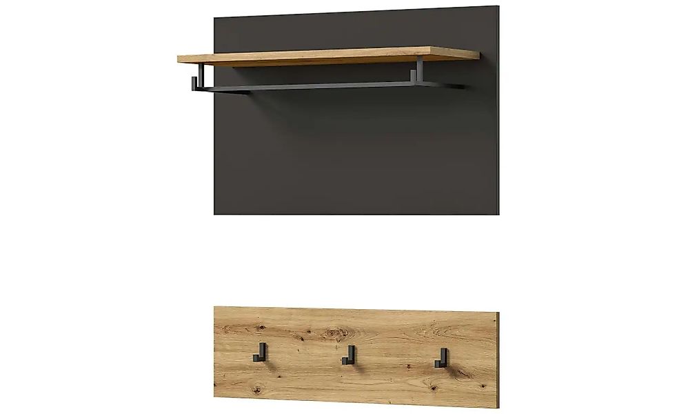 xonox.home Garderobenpaneel Canu, Artisan Nachbildung Basalt Grau Melamin M günstig online kaufen