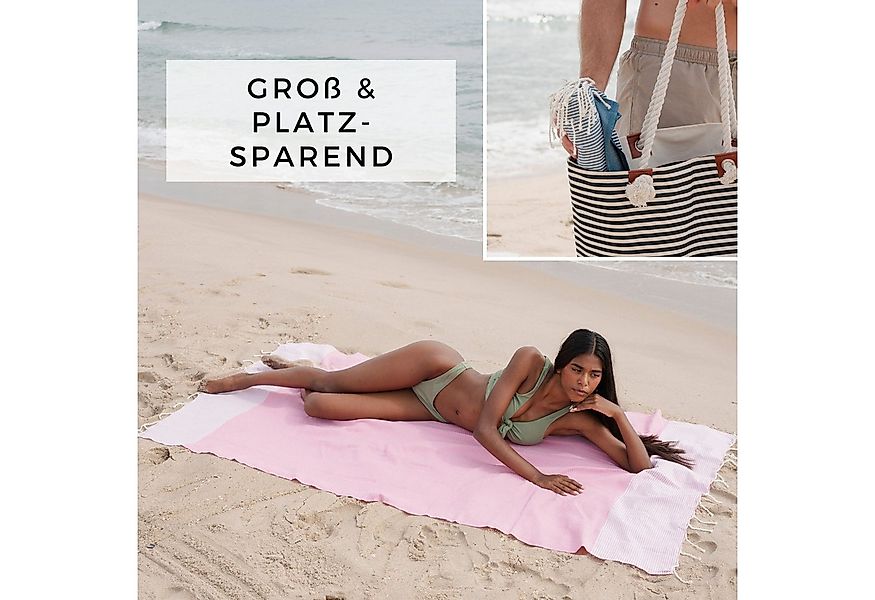 furora HOLIDAY Saunatuch Strandtuch Hamamtuch: groß 100x200 cm Saunatuch, S günstig online kaufen